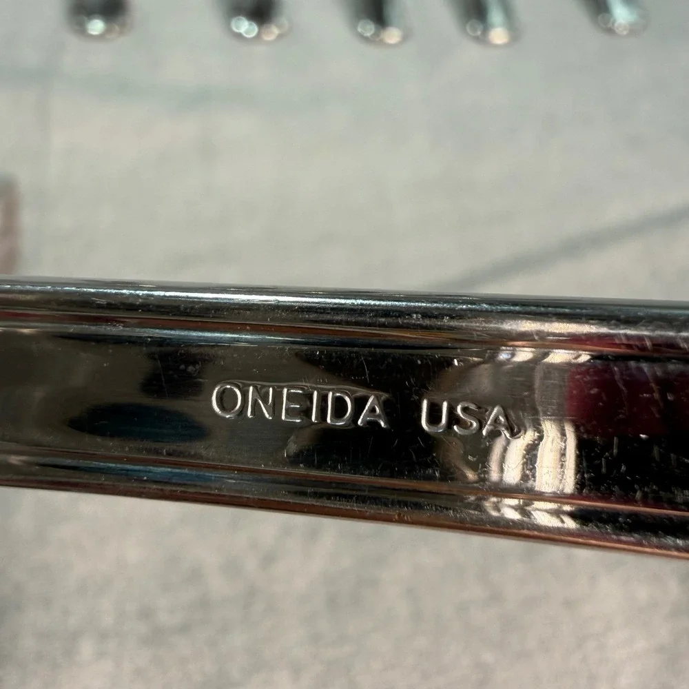 Oneida Etage 6pc Salad Forks 18/10 Stainless Steel 2529 Post Modern Geometric 7